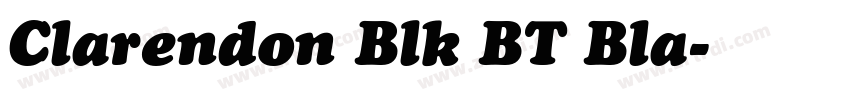 Clarendon Blk BT Bla字体转换